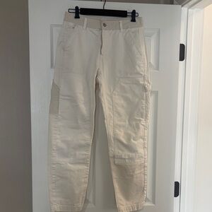 Topman cream cargo pants.
